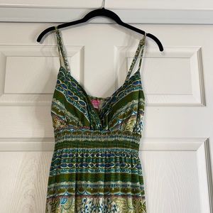 spaghetti strap v-neck dress